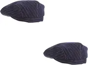 [VALICLUD] 2pcs Chef Caps Kitchen Cook Hat Serving Turban Hat Denim Material Comfortable for Men Women