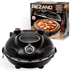 12 in. Black Portable Stone Electric Indoor Grill Pizza Maker - Countertop Oven