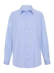 Matteau | Contrast Stripe Shirt in Blue Sky | The UNDONE