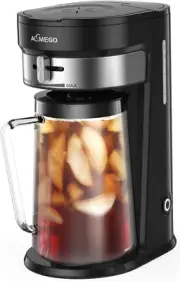 Iced Tea Maker, Brewing System with 2.5-Quart Glass Pitcher, Sliding Strength Se