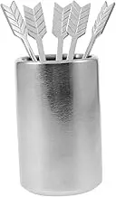 TIDTALEO 1 Set Stainless Steel Fruit Picks with Storage Bucket Elegant Cocktail Stirrers for Appetizers Desserts and Party Use Comfortable Grip and Easy to Store
