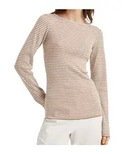 Brunello Cucinelli Sparkling Striped Lightweight Jumper S,XS,L,M beige