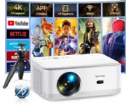 Android TV & Electric FocusProjector Portable Projector Home Cinema New-AU