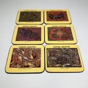 Ashene Indigenous Australian Barkindji Dreamtime Art Coasters Housewarming Gift