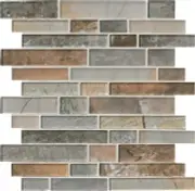 MSI SMOT-GLSIL-SAVOY8MM Taos 12-13/16" x 11-3/4" Linear Mosaic - Taos