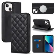 For iPhone 13 Mini Case Leather Wallet Flip Phone Case with Magsafe - Black