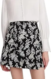 [GOELIA] Womens Mini Skirt Shorts for Women Camellia Jacquard A-Line Mini Skort