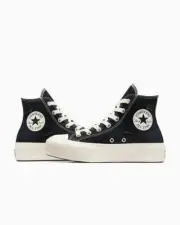 Wmn Converse Chuck Taylor All Star Lift Hi 3D Flowers A09099C Black/Black/Egret