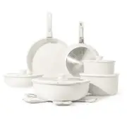 Cookware Sets, 17 Pcs Granite Non Stick Pots & Pans Set with Removable Handle