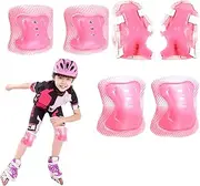 Roller Skates Protective Gear for Kids, Girls Elbow & Knee& Wrist Protective Guards | Knee, Elbow and Wrist Pads Kit for Roller Skates, Cycling, Skateboard, Inline Skatings