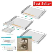 3 Pack Pull-Out Cabinet Drawer Organizer - Adjustable Heavy Duty Kitchen Storage