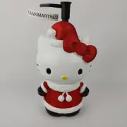 Hello Kitty Soap Lotion Pump Dispenser Santa Clause Suit Glitter Red Coat Bow