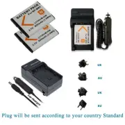 2 x Battery +Charger for Sony NP-BN1 DSC-W710 / DSC-W730 / DSC-W810 / DSC W830