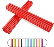 PSLER 72 PCS Red Spoke Skins Wheel Rim Spoke Skins Covers Trim Wrap Cover Decoration Protector Pipe Motorcycle Motocross Pit Dirt Bike