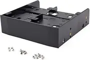ZenithAur HDD / SSD Mounting Bracket 5.25 to 2.5 / 3.5 Adapter, Nice for Floppy Drive Bay Installation, Supports Multiple Drive Sizes from 7mm to 15mm.
