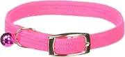 OmniPet Kool Kat Elastic Cat Safety Collar with Bell, Neon Pink, 12"
