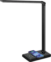 Modern Desk Lamp with Wireless Charger, 5 Light Modes, USB, Touch Control