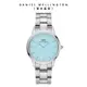Daniel Wellington 手錶 Iconic Link Capri 28/32mm清新藍精鋼錶-粉藍錶盤(DW00100540 DW00100541)/ 32ｍｍ