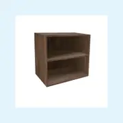 Kaboodle 600-699mm Walnut Customisable Deep Open Med Wall Shelf