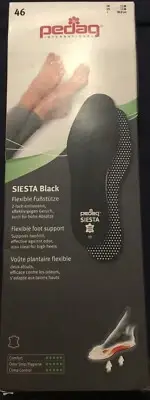 Pedag Siesta Black ortho insole pair, arch and metatarsal support Size 13M New