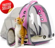 Clear Cat Backpack Carrier Expandable Pet Backpack Small Dog Space Capsule Bubbl