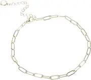 VALICLUD Paperclip Anklet Women Ankle Bracelet by Fashion Foot Chain for Girls Decorative Anklet Jewellery Anklet Jewelry