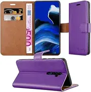 [iPEAK] Case for Oppo Reno 2Z Phone Case, Leather Magnetic Closure Flip Wallet Book Protective Cover for OPPO Reno 2Z Mobile (Purple)