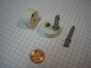 BLUM 'KOMBI' RTA CONNECTING FITTING AND SCREW, WHITE