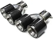Carbon Fiber Exhaust Tip Compatible For BMW G20 G21 M340i 2019-2022 Quad Exhaust Tip M Exhaust Nozzle Tailtip Muffler Tip(Carbon Fiber)