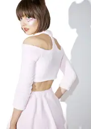 [Melonhopper] Candy Fluff Choker Crop Top