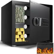 Safe box, 1.4 Cu ft Home Safe with Fireproof Waterproof Bag & Key, Security M...
