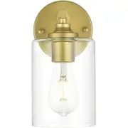 Living District LD7315W5BRA Mayson 1 Light 5 inch Brass Bath Sconce Wall Light