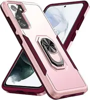 Phone Protection Compatible with Samsung Galaxy S10 Case,Military Grade Protection Cover 2 in 1 Rugged Shockproof Case with Magnetic Holder Kickstand Cover Phone Accessory(Pink)