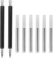 2 Pcs 5.6mm Lead Holder Automatic Mechanical Pencil with Sharpener and Charcoal Lead Refill, 6Pcs Extra Lead Refills