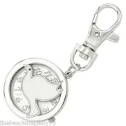 NEW FIRST HAND PEACE DOVE BIRD KEYCHAIN WATCH SILVER PLATED
