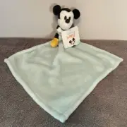Disney Baby MICKEY MOUSE Lovey Security Blanket Plush Soft Blankie Light Blue