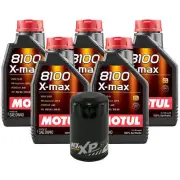 5L Motul 8100 XMAX 0W40 Wix XP Filter Motor Oil Change Kit For Dodge Jeep API SN (for: Jeep)