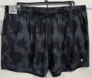 NWT Solaris active size 3XB dk gray camo active athletic sol shorts mens