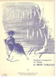 "MELODY OF LOVE" SHEET MUSIC-SIMPLIFIED ARRANGEMENT FOR PIANO-1947-EASY-RARE-NEW