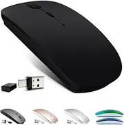 KLO Rechargeable Bluetooth Mouse for MacBook/MacBook air/Pro/iPad, Wireless Mouse for Laptop/Notebook/pc/iPad/Chromebook (Black)