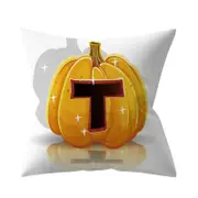 3Pcs Halloween Series Letter Printing Throw Pillow Cover for Home Living Room Sofa Decor T_45*45cm