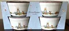 Set of 4 Beatrix Potter Peter Rabbit & Flowers 3.5" Ramekins Easter NIP!