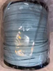 100 Yards Light BLUE Faux Leather Suede Flat Cord String jewelry 3mm 1/8" wide