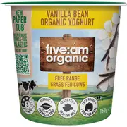 Five:Am Organic Yoghurt Vanilla Bean 150g