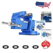 Sturdy 6" Jaw Width Cast Iron Bench Vise with 5" Max Opening for Workshop