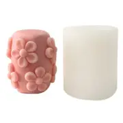 3D Flower Column Silicone Molds Cylinder Geometry Mould Home-Decor