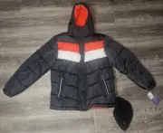 CB Sports Boys Size XL Orange Arctic Weather Protection Puffer Jacket + Hat