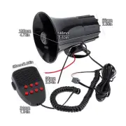 12V Air Horn Siren Megaphone Loud + MIC Speaker 7 Sounds Car Vehicle Truck Van
