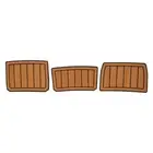 Sea Ray Boat Non-Skid Deck Mat 2082391 | Step Insert Mocha Brown (3PC)