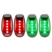 Marine Navigation Lights for Boats, Kayak, Pontoon 4-Pack LED Bow Stern Lights with Screwdriver & Straps Red Green Grey